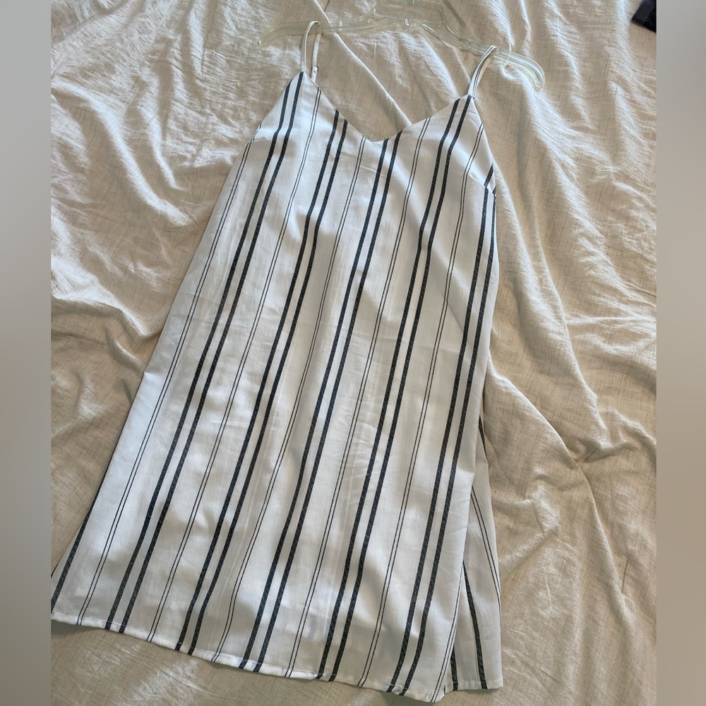 White Striped Dress